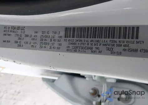 2019 Ram 1500 Big Horn/Lone Star 4X4 6'4 Box from USA, damaged, VIN 1C6SRFBT6KN530480